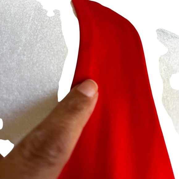 Red Sleeveless Tank Top V Neck Casual Blouse Summer Work Party Date Night - Picture 4 of 9